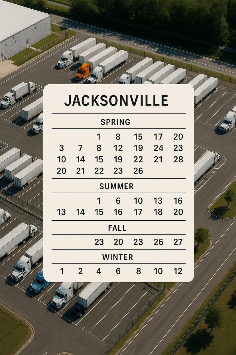 Seasonal Truck Parking in Jacksonville: Holiday and Peak Season Solutions