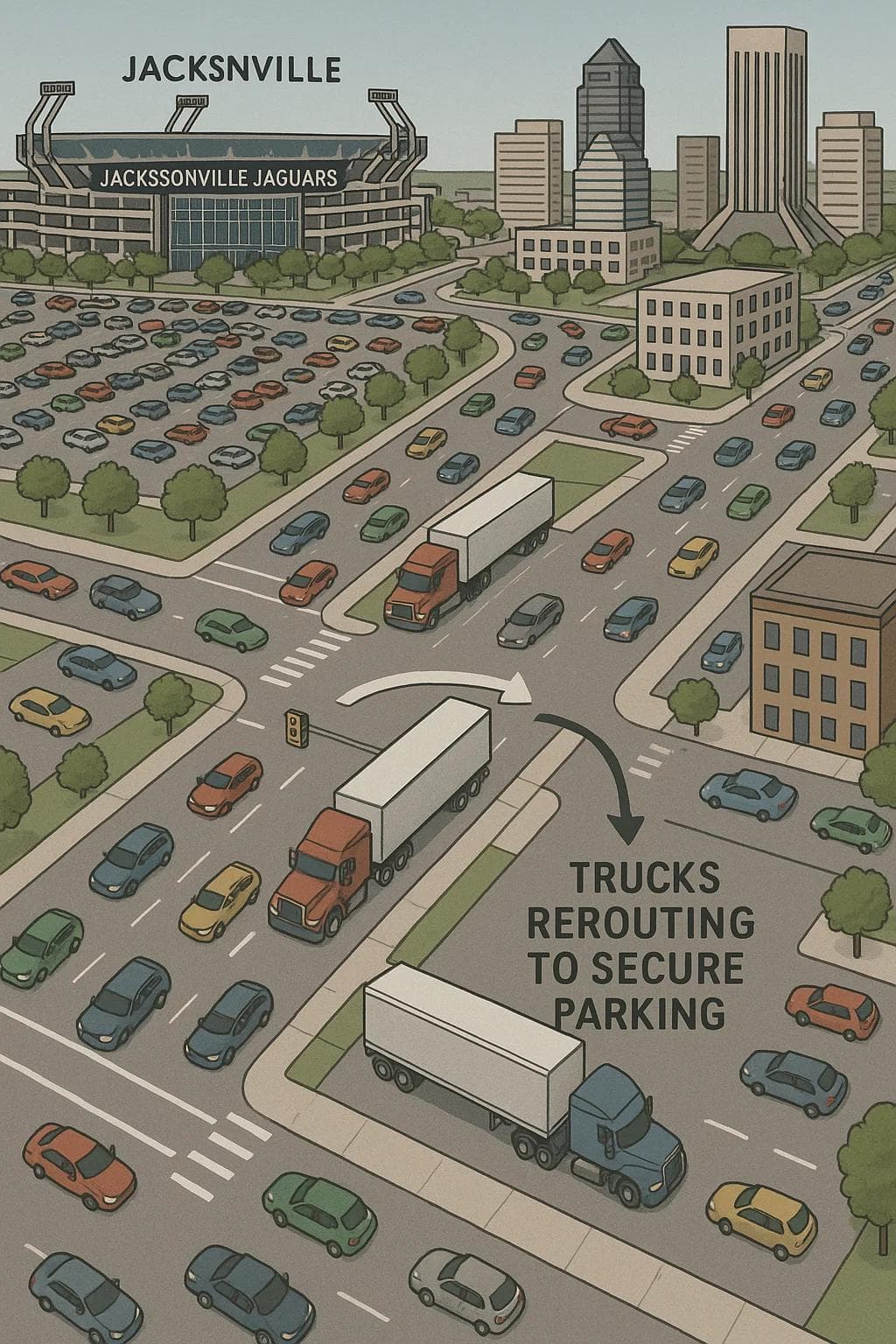 Truck Parking During Jacksonville Events: Navigate Game Days and Festivals